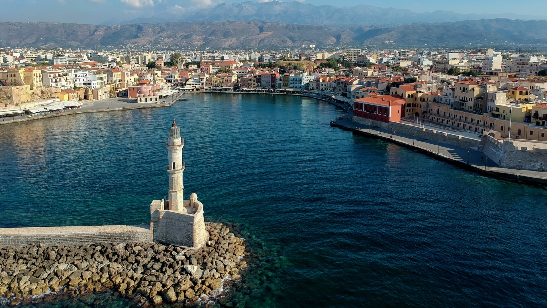 Chania harbor in Crete